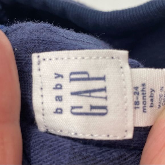 🐱Baby GAP Navy Texture Chenillle 18-24M {U} - Picture 2 of 4
